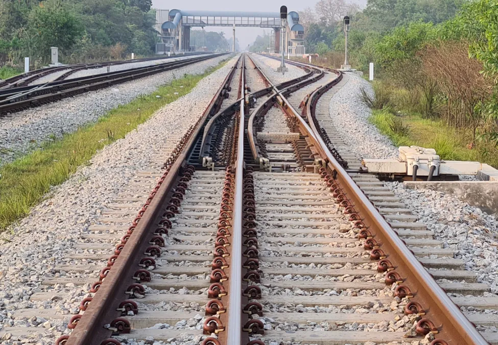 Turnout in railway track